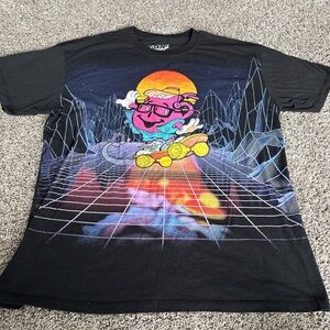 Retro Black Graphic Tee by Unknown Brand